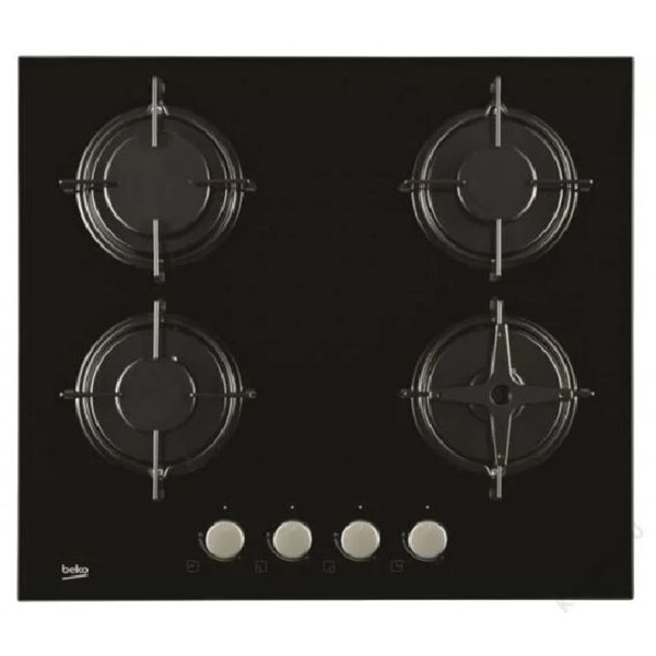 Beko HILG64220S fekete, beépíthető, gáz, főzőzóna: 4, beépíthető méret: 56cm, főzőlap