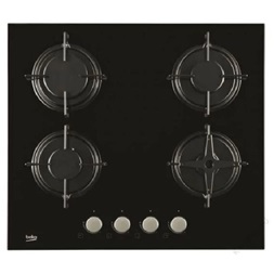 Beko HILG64220S fekete, beépíthető, gáz, főzőzóna: 4, beépíthető méret: 56cm, főzőlap