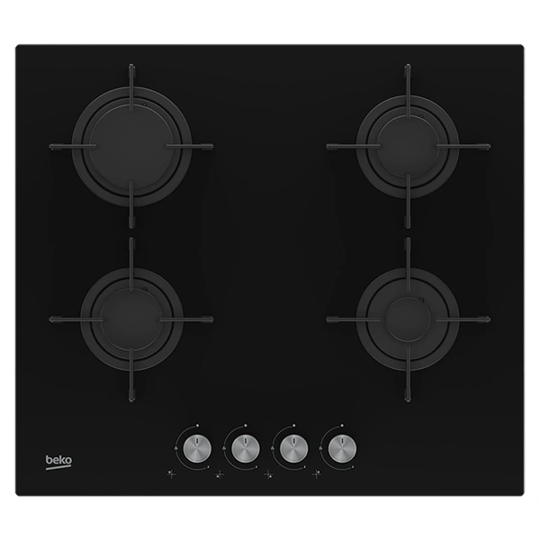 Beko HILG64220S fekete, beépíthető, gáz, főzőzóna: 4, beépíthető méret: 56cm, főzőlap