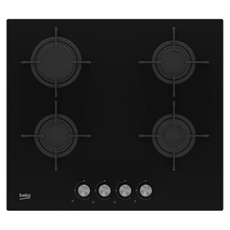 Beko HILG64220S fekete, beépíthető, gáz, főzőzóna: 4, beépíthető méret: 56cm, főzőlap