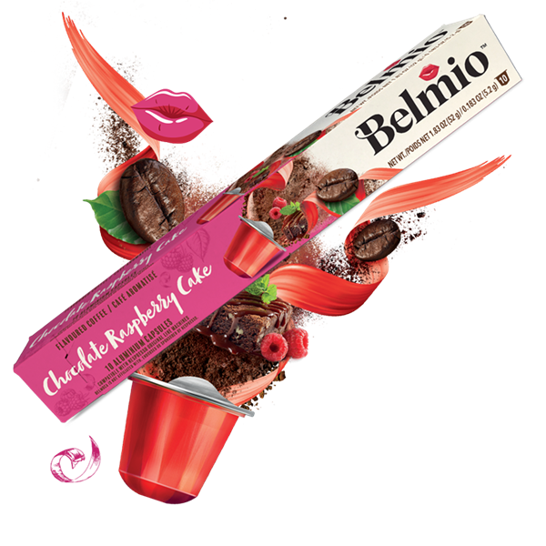Belmio Chocolate Raspberry Cake Nespresso kompatibilis 10 db kapszula