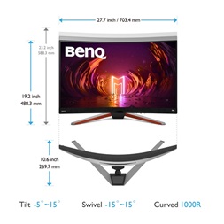 BenQ 31,5" EX3210R QHD VA 165Hz HDMI/DP monitor