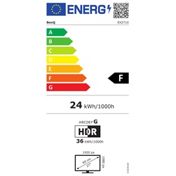 Benq 27" EX2710S FHD IPS 165Hz DP/HDMI fekete gamer monitor
