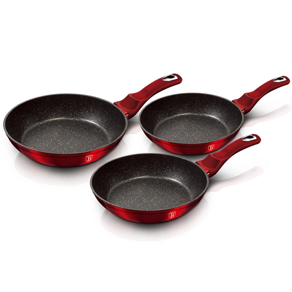 Berlinger Haus BH/1288NF Metallic Line Burgundy Edition 3 részes serpenyő szett