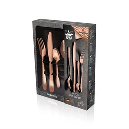 Berlinger Haus BH/2619NA fényes rózsaarany 24 részes evőeszköz készlet