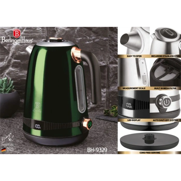 Berlinger Haus BH/9329 1,7 L-es smaragdzöld vízforraló