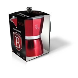 Berlinger Haus BH-6387 metálpiros 3 személyes kotyogós kávéfőző