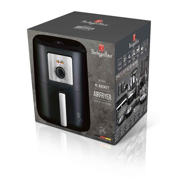 Berlinger Haus BH/9344 fekete 4L forrólevegős sütő