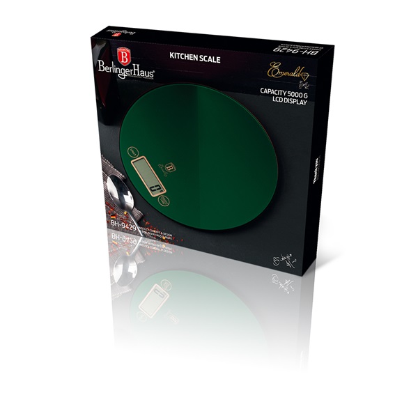 Berlinger Haus BH/9429 smaragdzöld konyhai mérleg