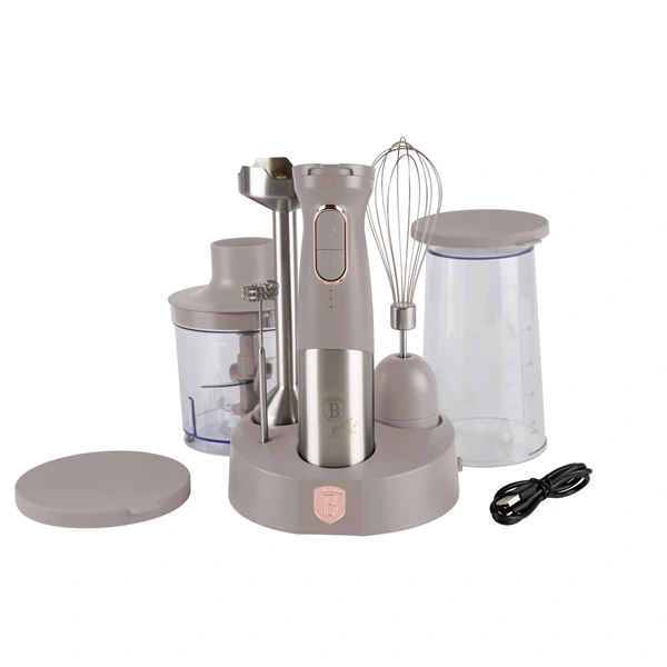 Berlinger Haus BH/9558 matt taupe 6 részes vezeték nélküli botmixer szett
