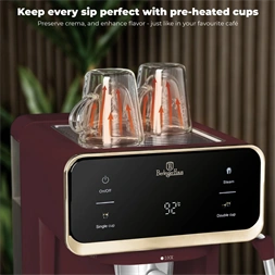 Berlinger Haus BH/9848 3in1 matt bordó digitális espresso kávéfőző