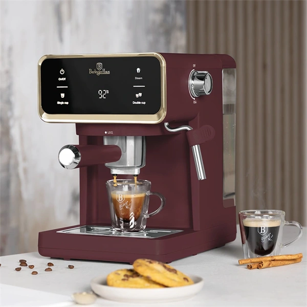 Berlinger Haus BH/9848 3in1 matt bordó digitális espresso kávéfőző