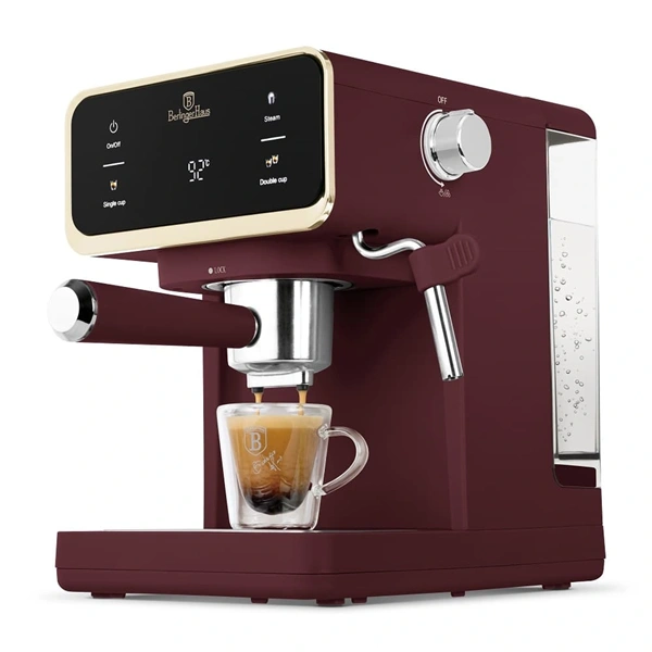 Berlinger Haus BH/9848 3in1 matt bordó digitális espresso kávéfőző