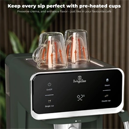 Berlinger Haus BH/9850 3in1 matt zöld digitális espresso kávéfőző