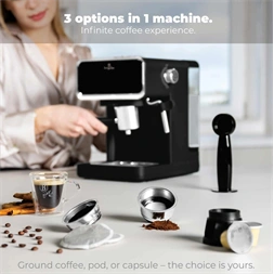 Berlinger Haus BH/9851N 3in1 matt fekete digitális espresso kávéfőző
