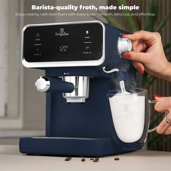 Berlinger Haus BH/9853 3in1 matt kék digitális espresso kávéfőző