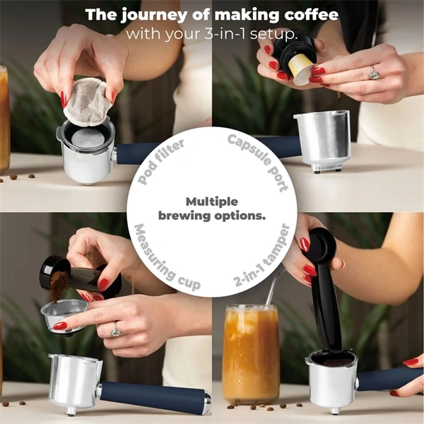 Berlinger Haus BH/9858 3in1 matt kék espresso kávéfőző