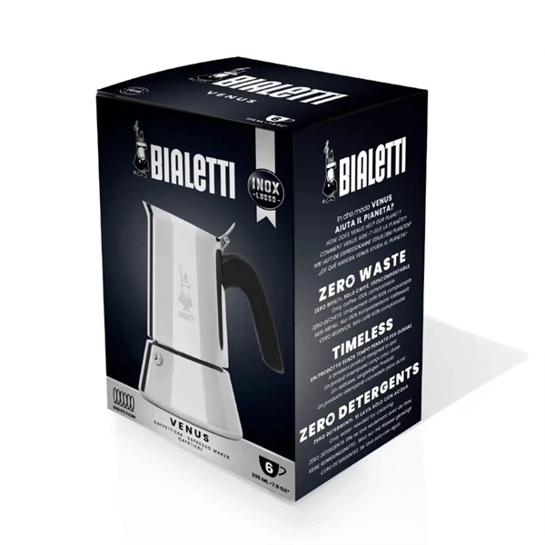 Bialetti Venus 7256/CN inox 10 személyes indukciós kotyogós kávéfőző
