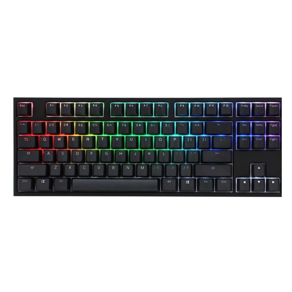 Billentyűzet Ducky ONE 2 RGB TKL MX Blue RGB LED Magyar Fekete
