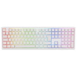 Billentyűzet Ducky Zero 6108 Pure White Wireless Gaming, ISO / Német, MX2A Blue