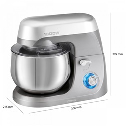 Bomann KM 6009 CB 1000W, 5L, titán konyhai robotgép