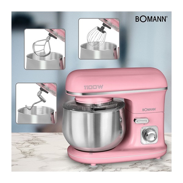 Bomann KM 6030 CB 1000W, 5L, pink konyhai robotgép