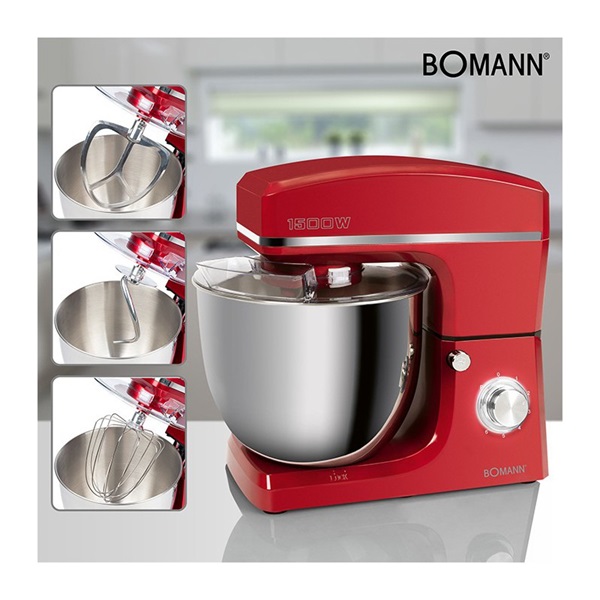 Bomann KM 6036 CB 1500W, 10L, piros konyhai robotgép