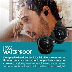 Boompods Soundwave Ocean True Wireless Bluetooth fekete fülhallgató