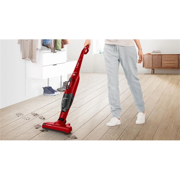 Bosch BBHF214R 2 az 1-ben akkumulátoros piros álló porszívó