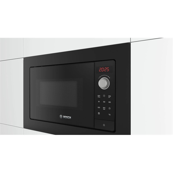 Bosch BFL623MB3 800W 20L fekete beépíthető mikrohullámú sütő