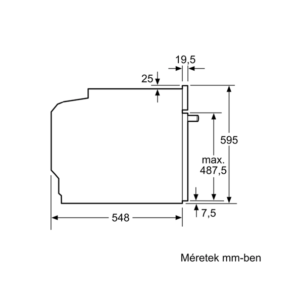 Bosch HBA534EB3 fekete, beépíthető, sütőtér: 71L, grill, légkeverés, sütő