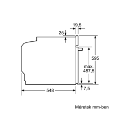 Bosch HBA534EB3 fekete, beépíthető, sütőtér: 71L, grill, légkeverés, sütő