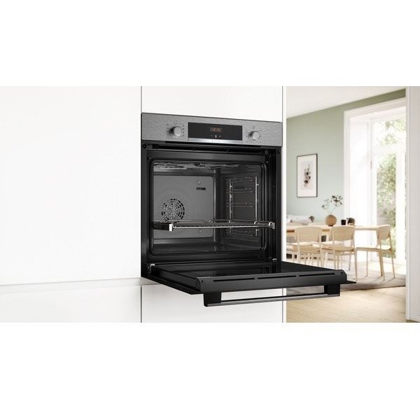 Bosch HBA534ES3 inox, beépíthető, sütőtér: 71L, légkeverés, sütő