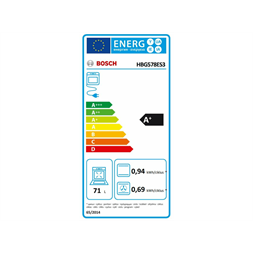 Bosch HBG578ES3 inox, beépíthető, sütőtér: 71L, grill, légkeverés, sütő