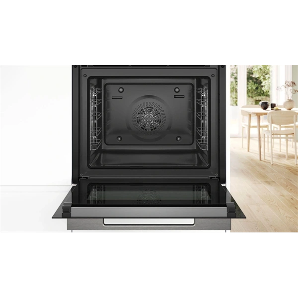 Bosch HBG7741B1 fekete, beépíthető, sütőtér:71L, grill, légkeveréses, sütő