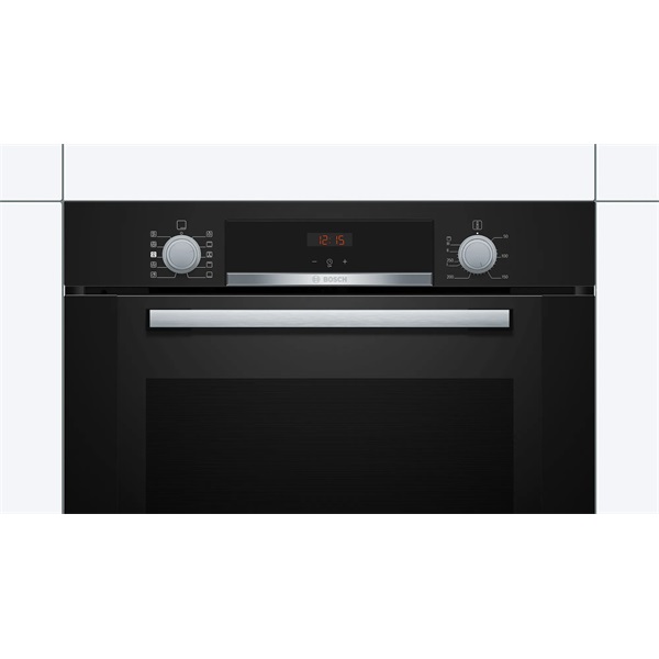 Bosch HRA334EB0 fekete, beépíthető, sütőtér: 71L, grill, légkeverés, hidrolitikus, sütő