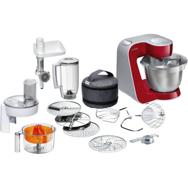 Bosch MUM55761 900W, 3,9L, vörös konyhai robotgép szett