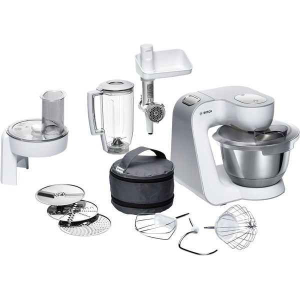 Bosch MUM58231 1000W, 3,9L, fehér-ezüst konyhai robotgép (Újszerű)