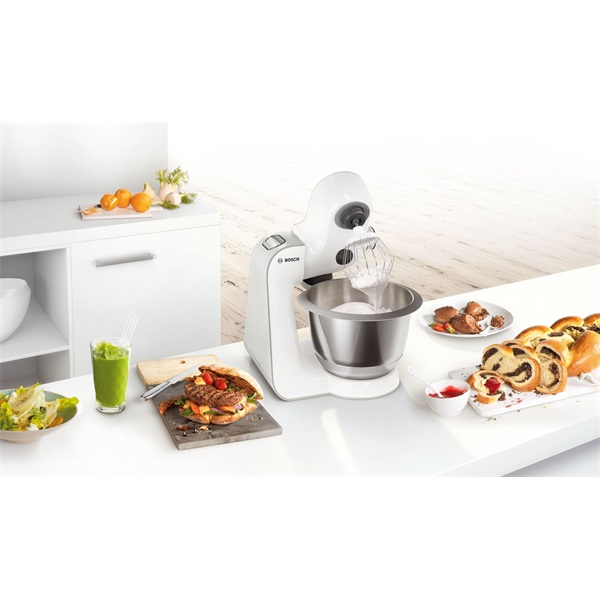 Bosch MUM58231 1000W, 3,9L, fehér-ezüst konyhai robotgép (Újszerű)