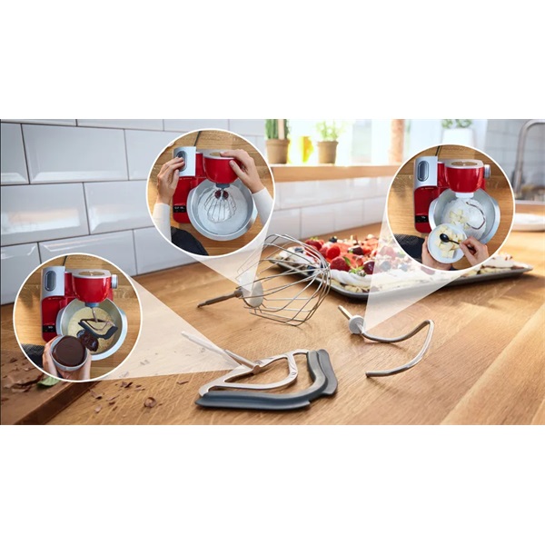 Bosch MUM5X720 1000W, 3,9L, vörös konyhai robotgép