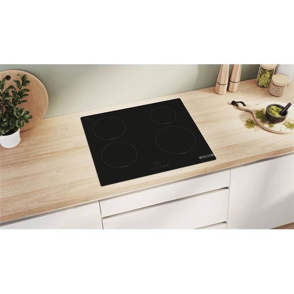 Bosch PUE611BB5E fekete, beépíthető, indukciós, főzőzóna: 4, beépíthető méret: 56cm, főzőlap