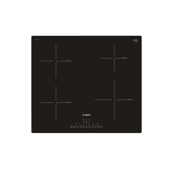Bosch PUE611FB1E fekete, beépíthető, indukciós, főzőzóna: 4, beépíthető méret: 56cm, főzőlap