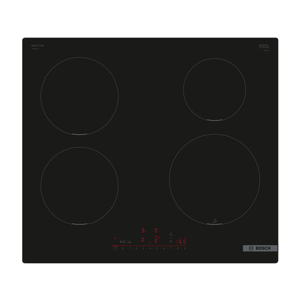Bosch PUE611HC1E fekete, beépíthető, indukciós, főzőzóna: 4, beépíthető méret: 56cm, főzőlap