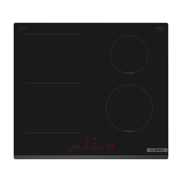 Bosch PVS631HB1E fekete, beépíthető, indukciós, főzőzóna: 4, beépíthető méret: 56cm, főzőlap