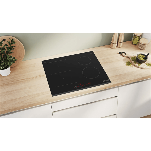 Bosch PVS631HB1E fekete, beépíthető, indukciós, főzőzóna: 4, beépíthető méret: 56cm, főzőlap