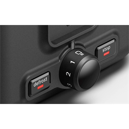 Bosch TAT3P423 DesignLine fekete 2 szeletes kenyérpirító (Újszerű)