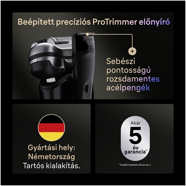 Braun 9667CC ezüst elektromos borotva