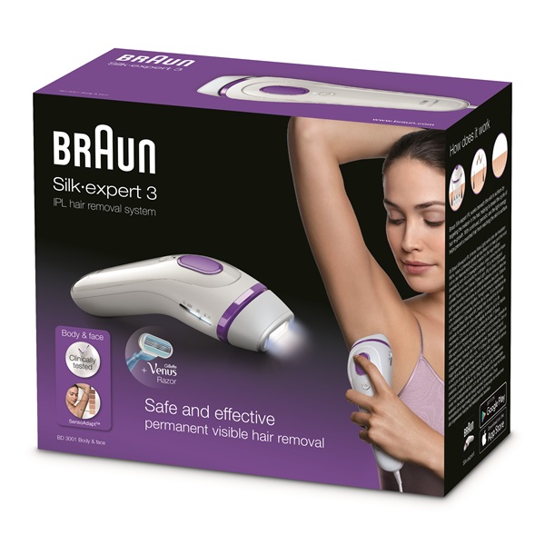 Braun Silk-expert 3 BD3001 IPL villanófényes szőrtelenítő