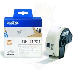 Brother DK11201 29x90mm 400db-os papír fehér/fekete papírszalag