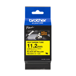 Brother HSE-631E sárga alapon fekete szalag